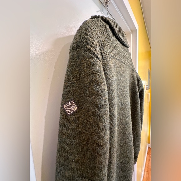 SCHOTT Shawl Collar Sweater style: F1522Jacket- Sz Large - Picture 8 of 16